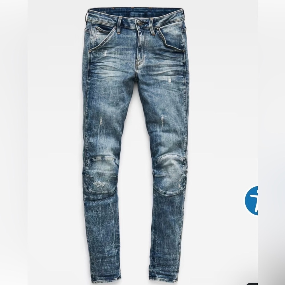 G-Star Raw Light Vintage Destroyed Skinny Women’s Jeans size 25/30 Strechy - Picture 2 of 10